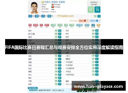 FIFA国际比赛日赛程汇总与观赛安排全方位实用深度解读指南